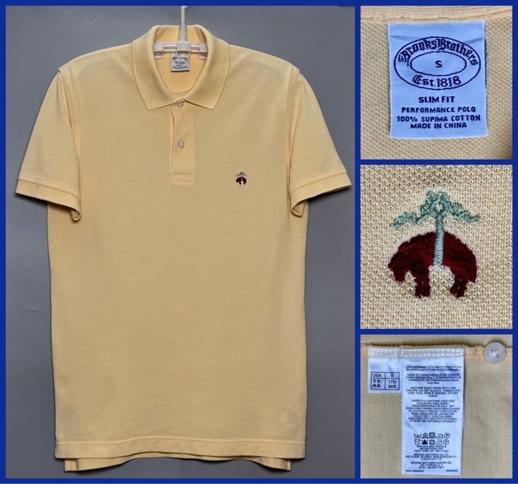 ⚠️รุ่นใหม่‼️เสื้อโปโล BROOKS BROTHERS ของแท้ ทรง SLIM FIT โลโก้เด่น
