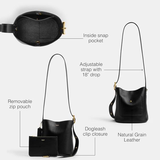 ของใหม่ แท้ Coach Bleecker Bucket Bag 21 สี ดำ รูปที่ 2