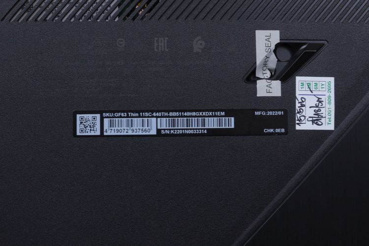 MSI GF63 THIN Core I5-11400H.GTX1650Max-Q RAM8.512GB รูปที่ 13