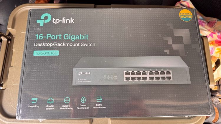 อุปกรณ์เครือข่าย ของใหม่ มือ 1 ขาย TP-LINK Switch 16 Port Gigabit (TL-SG1016D) ยังไม่แกะซีล