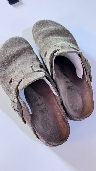 รองเท้าแตะแบบมีหูและแบบสวม เขียว หนังแท้ UK 5.5 | EU 38 2/3 | US 7 Birkenstock Boston