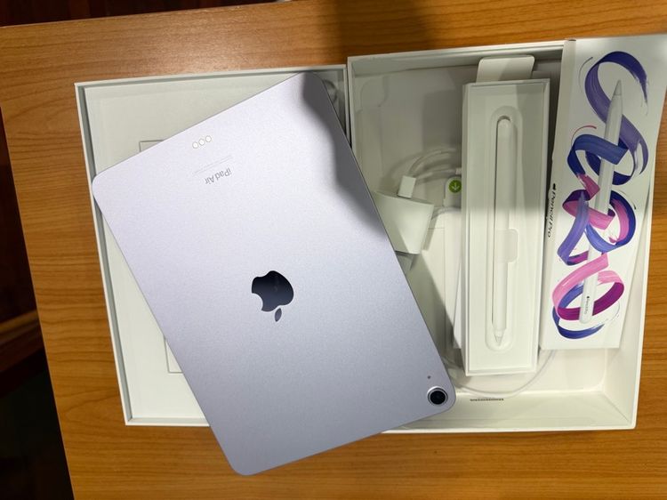 iPad Air 6 WiFi 128 สีม่วง พร้อมปาก Apple Pencil pro