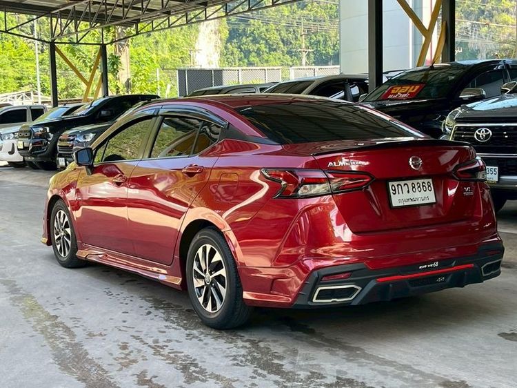 Nissan Almera 2021 1.0L Turbo VL CVT Sedan เบนซิน ไม่ติดแก๊ส เกียร์อัตโนมัติ แดง รูปที่ 4