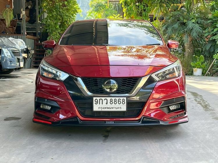Nissan Almera 2021 1.0L Turbo VL CVT Sedan เบนซิน ไม่ติดแก๊ส เกียร์อัตโนมัติ แดง รูปที่ 2