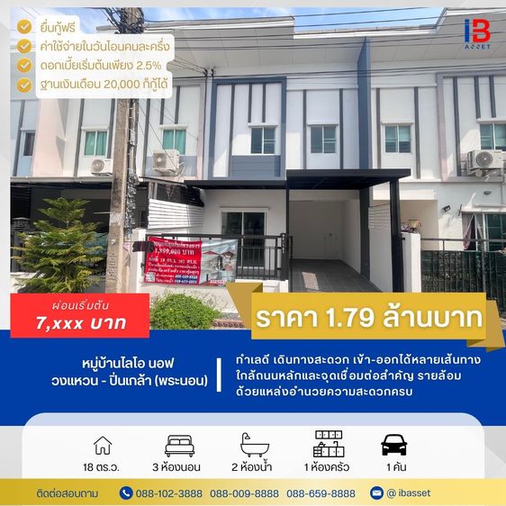 ไม่มี ขายบ้านทาว์นโฮม  หมู่บ้านไลโอ นอฟ วงแหวน - ปิ่นเกล้า (พระนอน) 