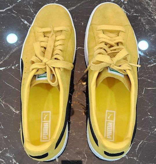 ปล่อยด่วน Puma Clyde หนังกลับสีเหลืองแถบดำ เบอร์46(11UK) สภาพกริปไม่ค่อยได้ใส่ 500บาท พิกัดระยอง สนใจติดต่อ0818695519ครับ รูปที่ 3
