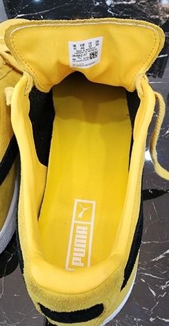 ปล่อยด่วน Puma Clyde หนังกลับสีเหลืองแถบดำ เบอร์46(11UK) สภาพกริปไม่ค่อยได้ใส่ 500บาท พิกัดระยอง สนใจติดต่อ0818695519ครับ รูปที่ 6