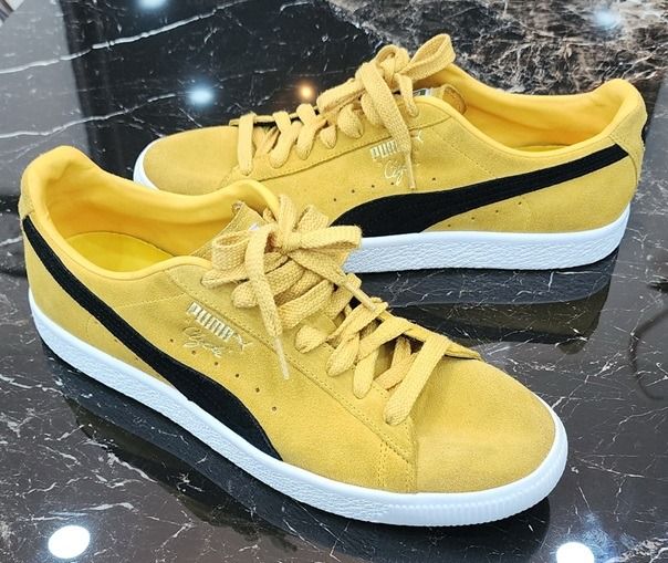 ปล่อยด่วน Puma Clyde หนังกลับสีเหลืองแถบดำ เบอร์46(11UK) สภาพกริปไม่ค่อยได้ใส่ 500บาท พิกัดระยอง สนใจติดต่อ0818695519ครับ รูปที่ 4