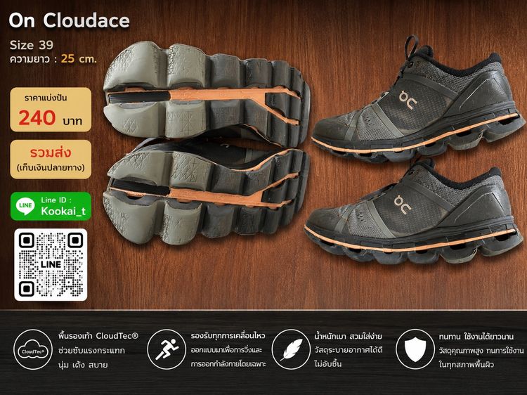 รองเท้ามือสอง สภาพ พอใช้  On cloudace  รูปที่ 2