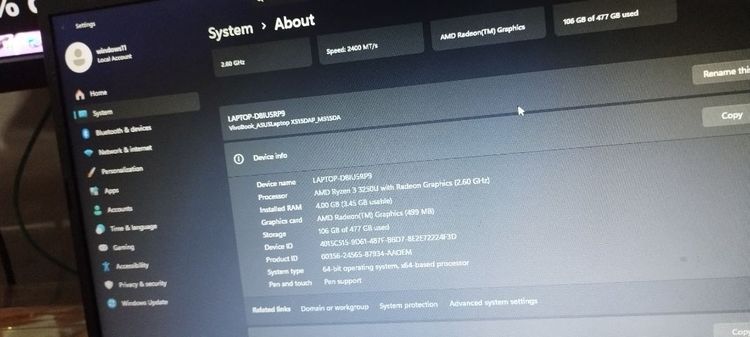 ขาย โน๊ตบุ๊ค  มือ 2   ASUS Laptop X515DAP
 รูปที่ 4