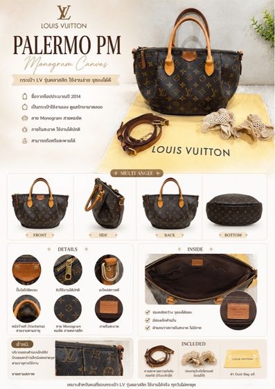 LOUIS VUITTON Palermo PM Monogram Canvas