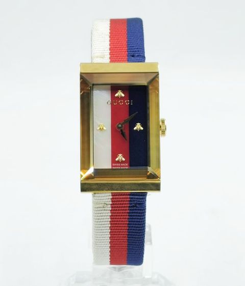 Gucci G-Frame White, Red and Blue Women's Watch YA147405 รูปที่ 2