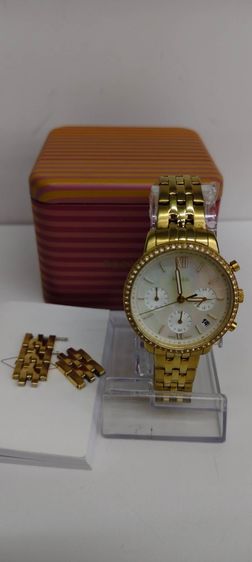 Fossil ES5358 สีทอง หน้าปัดมุก ประดับคริสตัล ครบกล่อง ใบเสร็จ Central รูปที่ 4