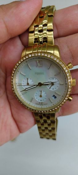 Fossil ES5358 สีทอง หน้าปัดมุก ประดับคริสตัล ครบกล่อง ใบเสร็จ Central รูปที่ 13