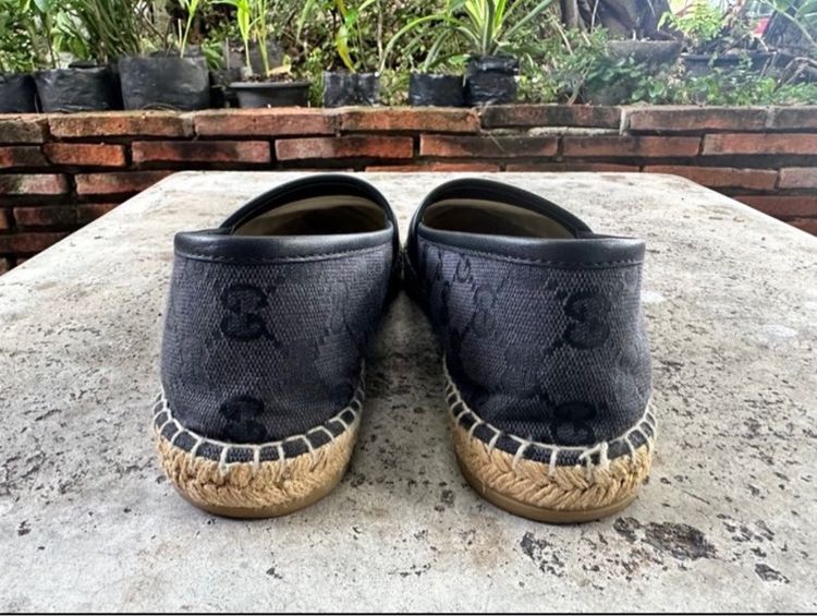 Gucci Espadrille In Black GG Supreme Canvas 39EU รูปที่ 2