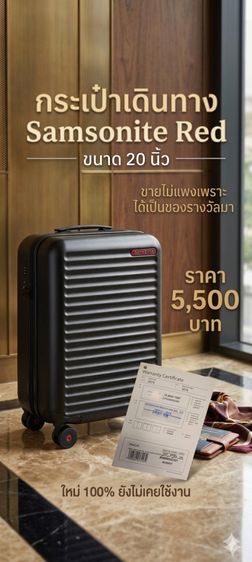 อื่นๆ ชาย ดำ กระเป๋าเดินทาง Samsonite Red ของใหม่