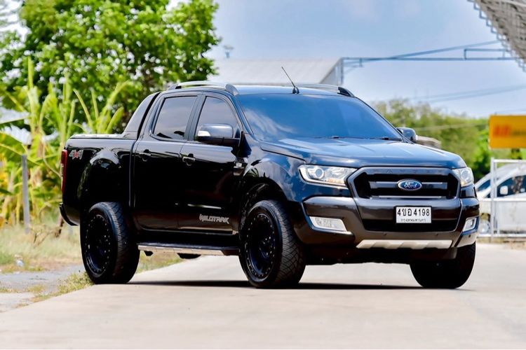 Ford Ranger 2016 3.2 Wildtrak 4WD Pickup ดีเซล ไม่ติดแก๊ส เกียร์อัตโนมัติ ดำ