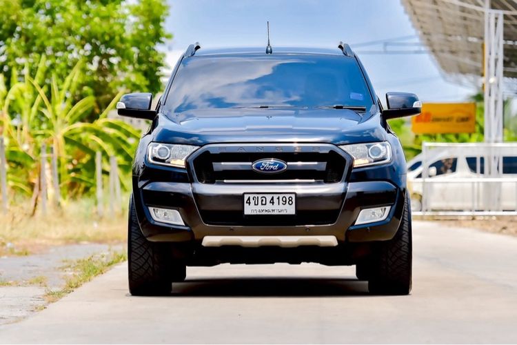 Ford Ranger 2016 3.2 Wildtrak 4WD Pickup ดีเซล ไม่ติดแก๊ส เกียร์อัตโนมัติ ดำ รูปที่ 4