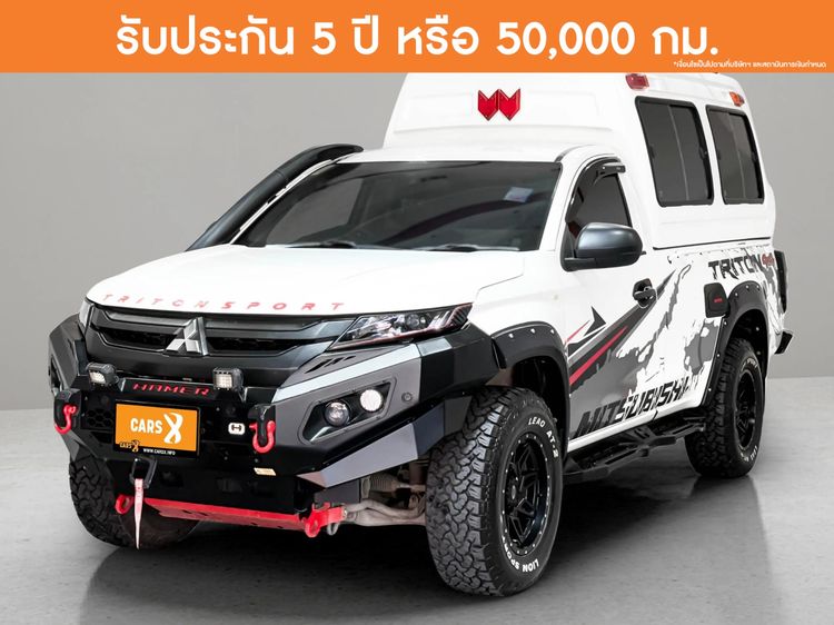 Mitsubishi Triton 2021 2.4 GL 4WD Pickup ดีเซล ไม่ติดแก๊ส เกียร์อัตโนมัติ ขาว