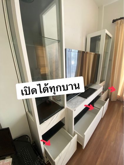 ที่วางทีวีพร้อมตู้โชว์ครบชุด(ไม่รวมทีวี) รูปที่ 8