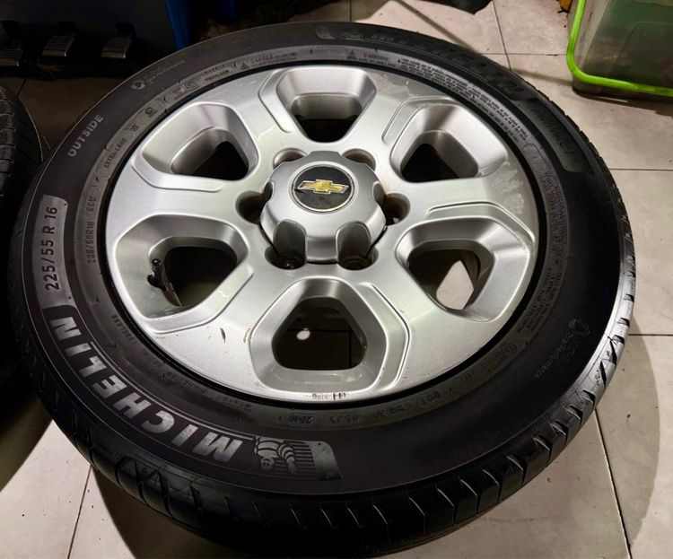 ล้อแม็กกระบะเตี๊ย เชฟได้ isuzuได้ ขอบ16 พร้อมยางมิชลีน 225 55 16 รูปที่ 3