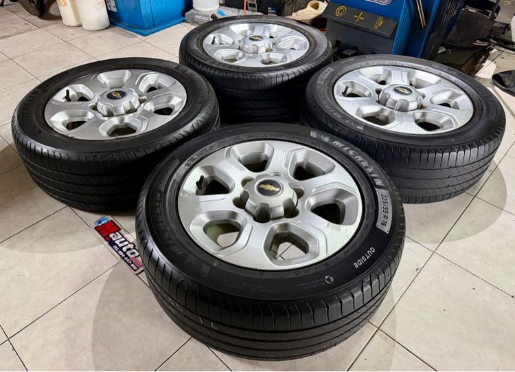 ล้อแม็กกระบะเตี๊ย เชฟได้ isuzuได้ ขอบ16 พร้อมยางมิชลีน 225 55 16 รูปที่ 2
