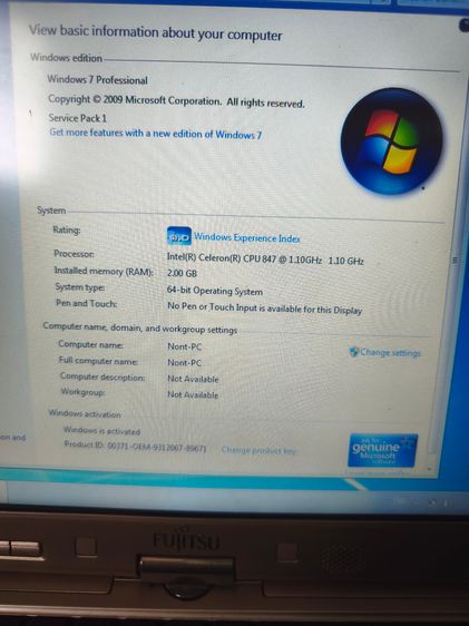 fujitsu ใช้ได้ปกติ 500 บาท รูปที่ 2