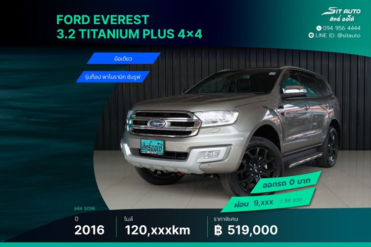 รถ Ford Everest 3.2 Titanium+ 4WD สี น้ำตาล