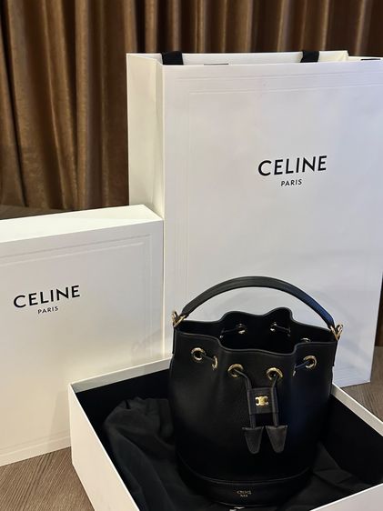 หนังแท้ หญิง ดำ CELINE TEEN CLARA