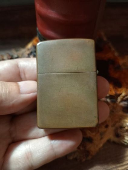 USA, ไฟแช็ค zippo แท้เนื้อทองเหลืองเก่าโบราณสภาพเยี่ยม รูปที่ 7