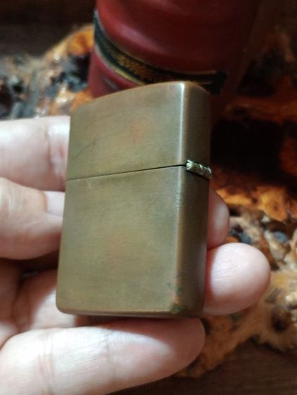 USA, ไฟแช็ค zippo แท้เนื้อทองเหลืองเก่าโบราณสภาพเยี่ยม รูปที่ 10