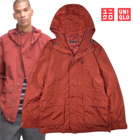 อื่นๆ แขนยาว เสื้อแจ็คเก็ต | เสื้อคลุม อื่นๆ เสื้อ jacket Uniqlo ผ้าร่ม มีฮู้ด 