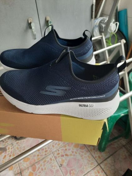 ผ้าใบ รองเท้าแบบสวมและโลฟเฟอร์ UK 8.5 | EU 42 2/3 | US 9 รองเท้าผู้ชายSkechers สีน้ำเงิน(Navy)