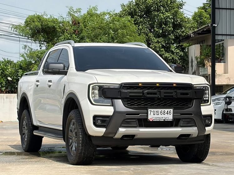 รถ Ford Ranger 2.0 Turbo Hi-Rider Wildtrak สี ขาว