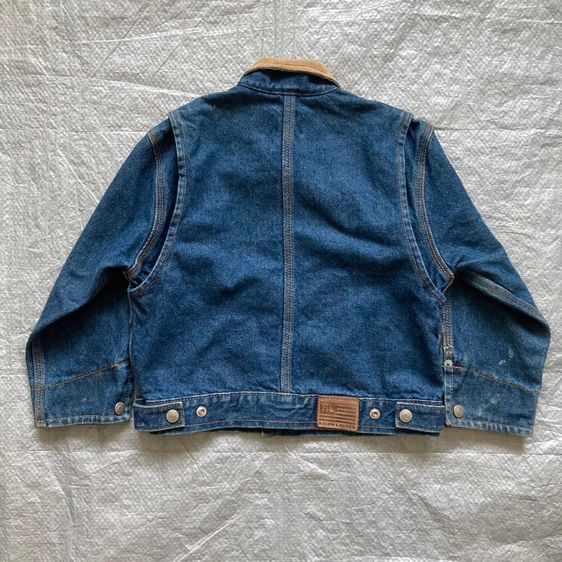 เสื้อแจ็คเก็ตยีนส์ POLO RALPH LAUREN แท้ 💯 size วัดจริงขนาด อก 18 ยาว 19 นิ้ว สภาพดีมาก ปกลูฟูก ผ้าสีเฟดสวย ตัดเย็บดีมาก ดีเทลสวย รูปที่ 8