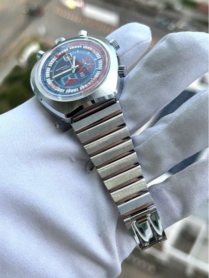SORNA Bullhead World Timer  Chronograph Vintage Watch 1970's รูปที่ 14