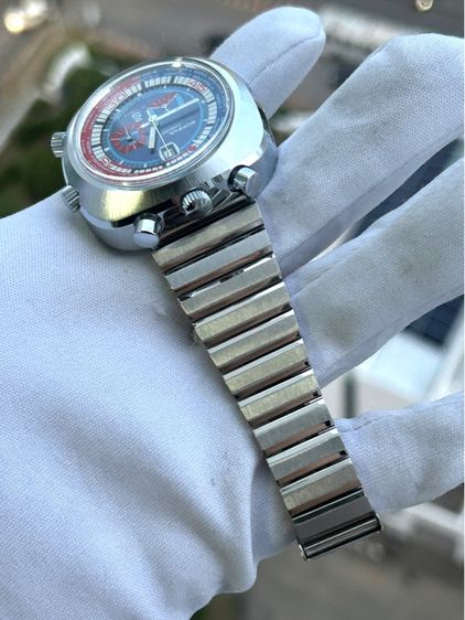 SORNA Bullhead World Timer  Chronograph Vintage Watch 1970's รูปที่ 15