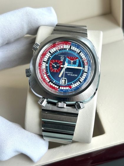 SORNA Bullhead World Timer  Chronograph Vintage Watch 1970's รูปที่ 7