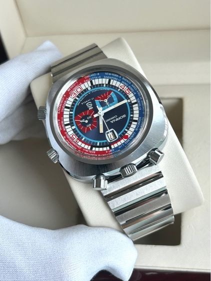 SORNA Bullhead World Timer  Chronograph Vintage Watch 1970's รูปที่ 6