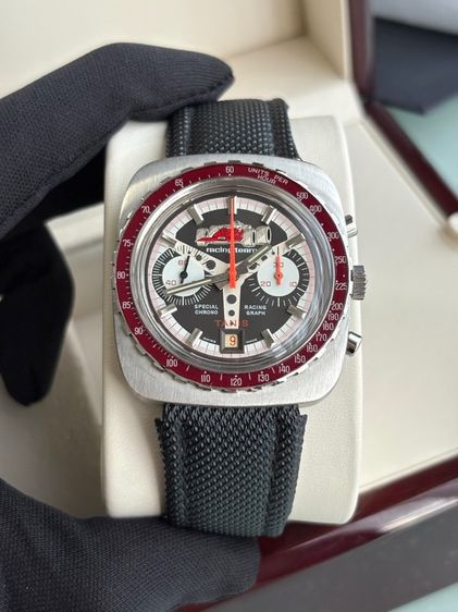 แดง TANIS Special F1 "Racing Team" Chronograph ผลิตเพียง 50เรือนโลกทั่ว Vintage Watch 1970's