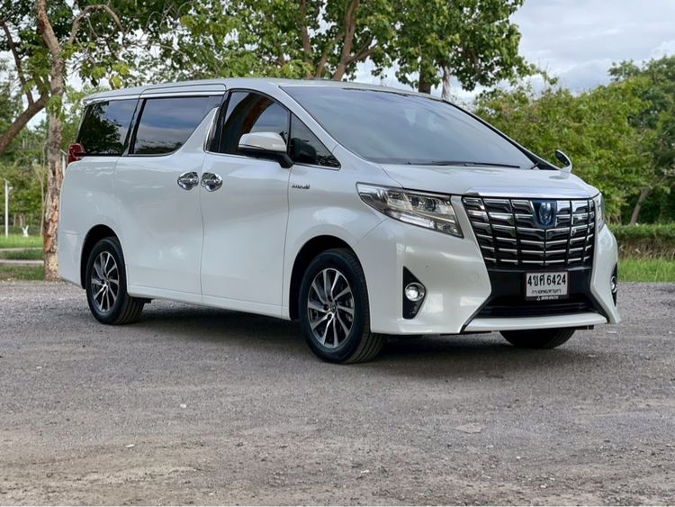 Toyota Alphard 2015 2.5 Hybrid E-Four 4WD Van ไฮบริด ไม่ติดแก๊ส เกียร์อัตโนมัติ ขาว รูปที่ 4