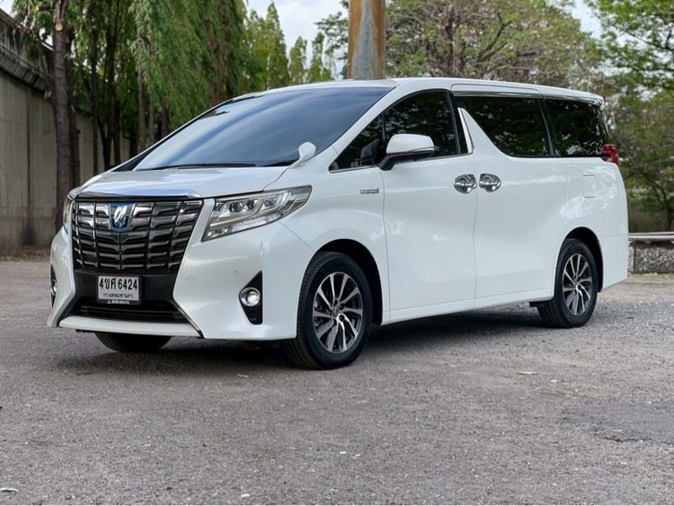Toyota Alphard 2015 2.5 Hybrid E-Four 4WD Van ไฮบริด ไม่ติดแก๊ส เกียร์อัตโนมัติ ขาว รูปที่ 2