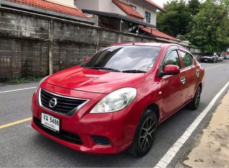 Nissan Almera 2013 1.2 E Sedan เบนซิน ไม่ติดแก๊ส เกียร์อัตโนมัติ แดง
