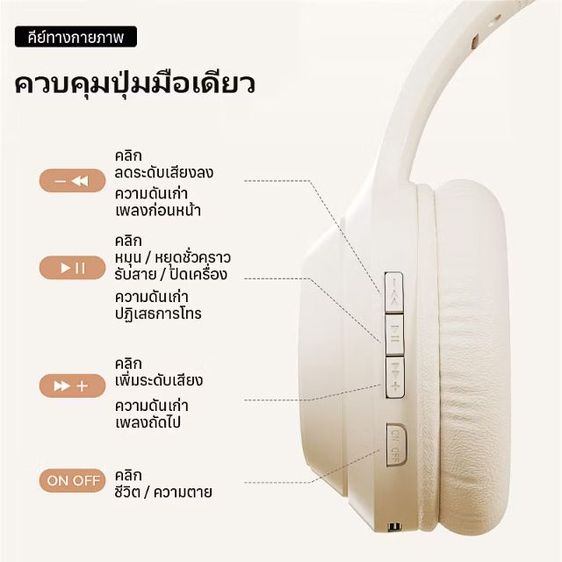 หูฟังบลูทูธ แบบสวมหัว รูปที่ 6