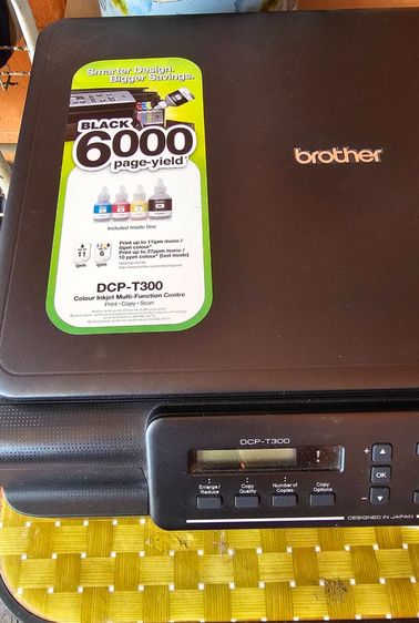 Printer Brother DCP-T300 3in1 ส่งต่อมือสอง ใช้งานปกติ มีตำหนิยางรองแท้งหมึกรั่ว รูปที่ 2