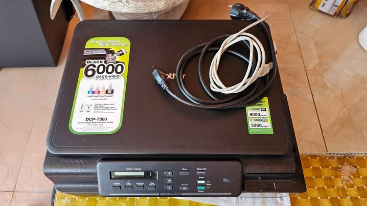 Printer Brother DCP-T300 3in1 ส่งต่อมือสอง ใช้งานปกติ มีตำหนิยางรองแท้งหมึกรั่ว รูปที่ 5