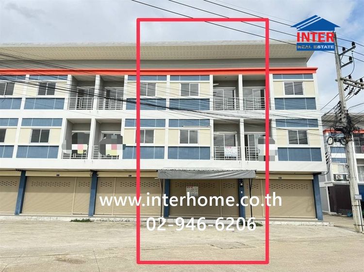 อาคารพาณิชย์ 3 ชั้น 23.6 ตร.ว. หมู่บ้านพระปิ่น 12 พุทธสาคร ซอยเลียบคลองหมื่นปรารมย์ ถนนพุทธสาคร ถนนเพชรเกษม กระทุ่มแบน สมุทรสาคร