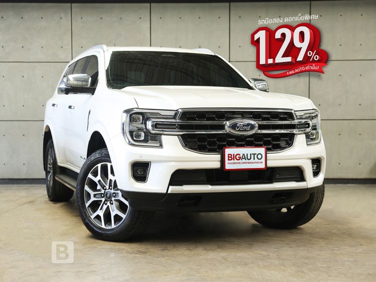 รถ Ford Everest 2.0 Bi-Turbo Titanium+ 4WD สี ขาว