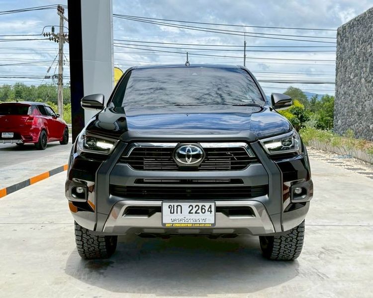 Toyota Hilux Revo 2021 Double Cab 4x4 2.8 Rocco Pickup ดีเซล ไม่ติดแก๊ส เกียร์อัตโนมัติ ดำ รูปที่ 2
