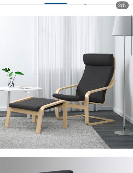 🔥 IKEA พัวแอง อาร์มแชร์, วีเนียร์เบิร์ช ฮิลลาเรียด แอนทรา สภาพดีมากๆค่าใช้งานปกติเลยน่าใช้ สวยด้วย รูปที่ 2